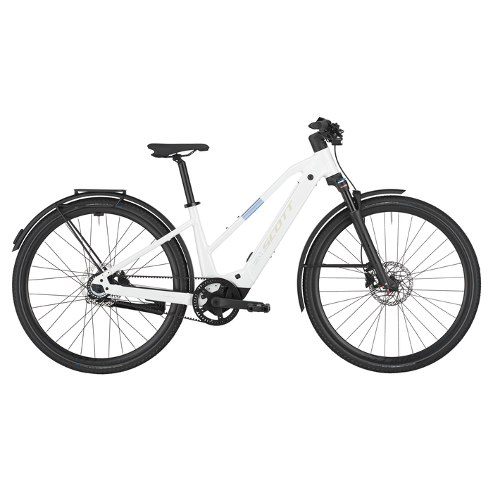 2025 Scott Passage 10 Belt Slope Electric Hybrid Bike In White