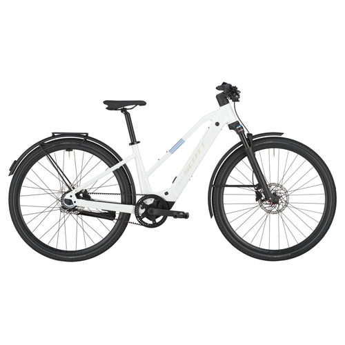 2025 Scott Passage 10 Belt Slope Electric Hybrid Bike In White