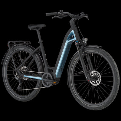 Bergamont E-Ville 30 Electric Hybrid Bike In Baltic Blue-image-3