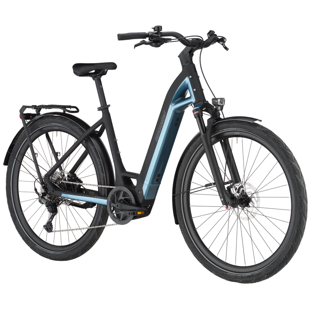 Bergamont E-Ville 30 Electric Hybrid Bike In Baltic Blue-image-3
