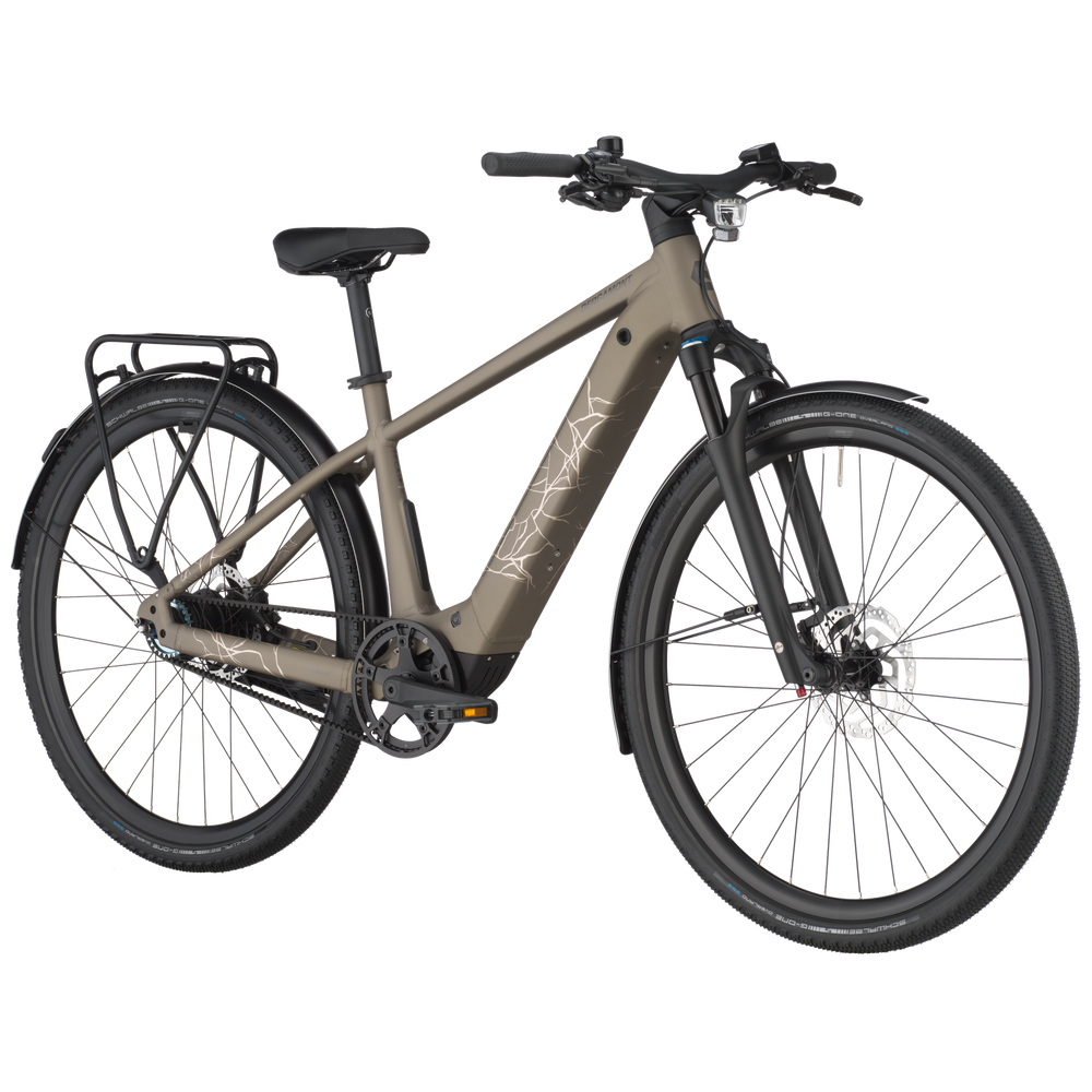 Bergamont Helix 10 Belt Electric Hybrid Bike In Warm Silver-image-3
