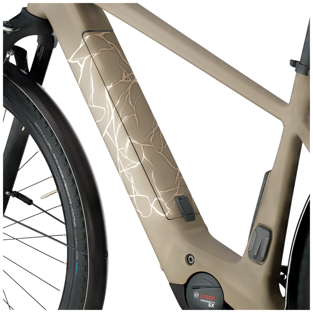 Bergamont Helix 10 Belt Electric Hybrid Bike In Warm Silver-image-4