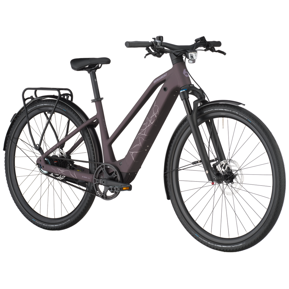 Bergamont Helix 10 Belt Slope Electric Hybrid Bike In Dusky Purple-image-3