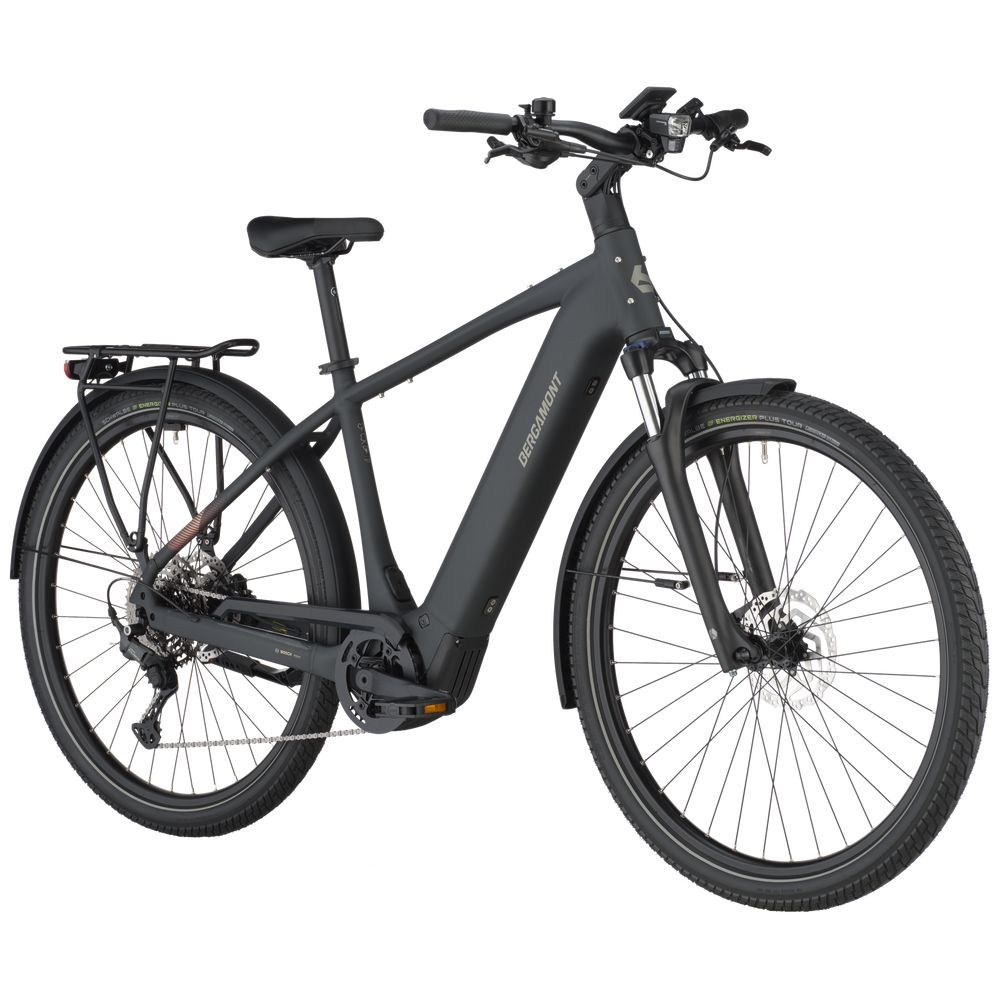 Bergamont E-Horizon Sport 20 Electric Hybrid Bike In Flaky Black-image-3