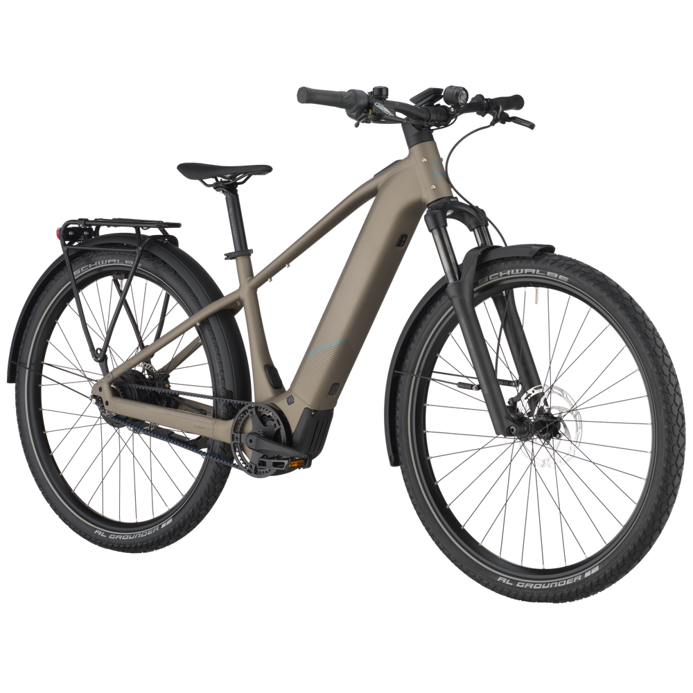 Bergamont E-Revox Tour 10 Belt Electric Mountain Bike In Warm Silver-image-3