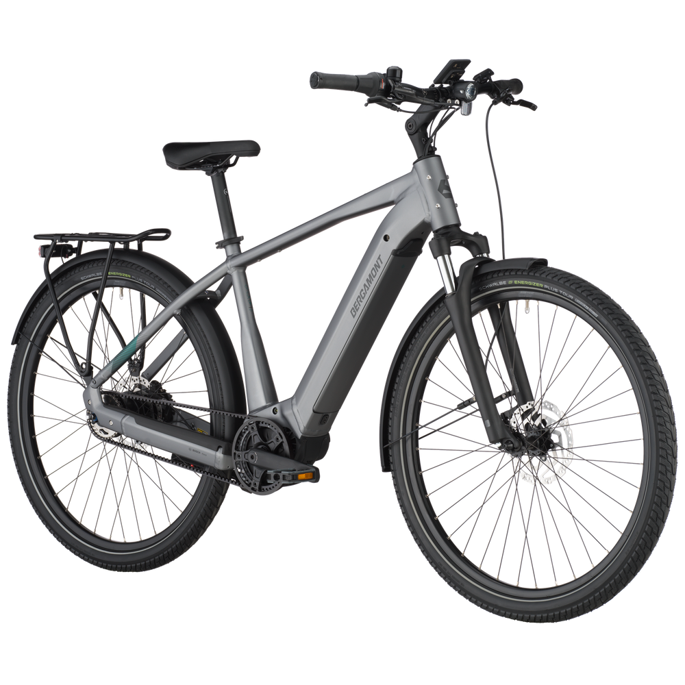Bergamont E-Horizon Tour 35 Belt Electric Hybrid Bike In Titanium Silver-image-3