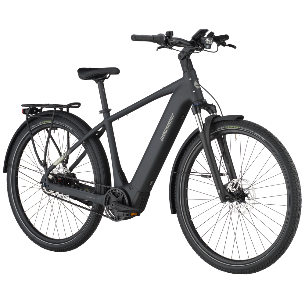 Bergamont E-Horizon Tour 20 Belt Electric Hybrid Bike In Flaky Black-image-3