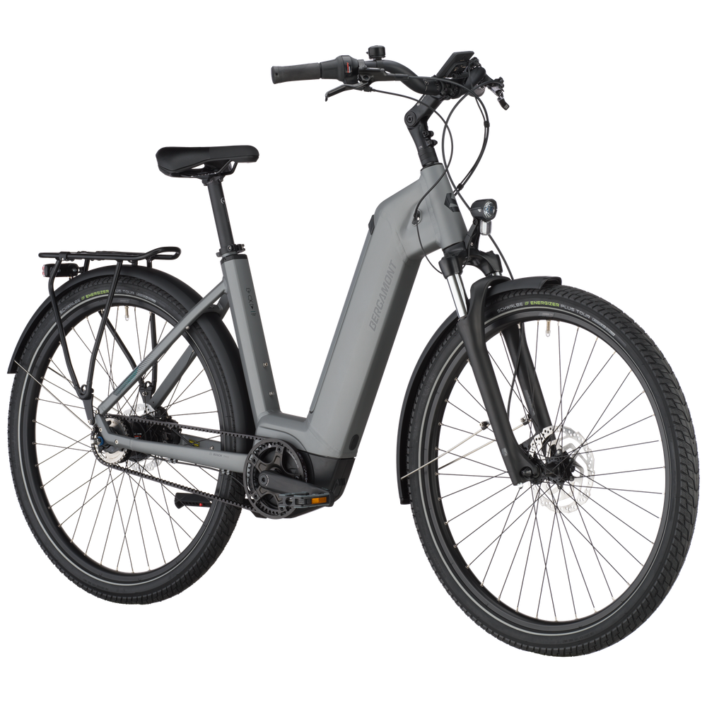 Bergamont E-Horizon Tour 30 Belt Wave Electric Hybrid Bike In Titanium Silver-image-3