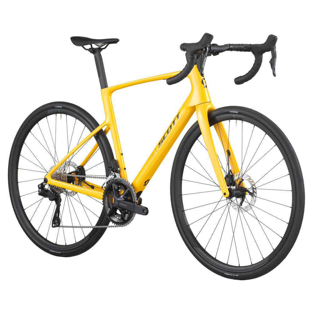 2026 Scott Addict 40 Road Bike In Vivid Yellow