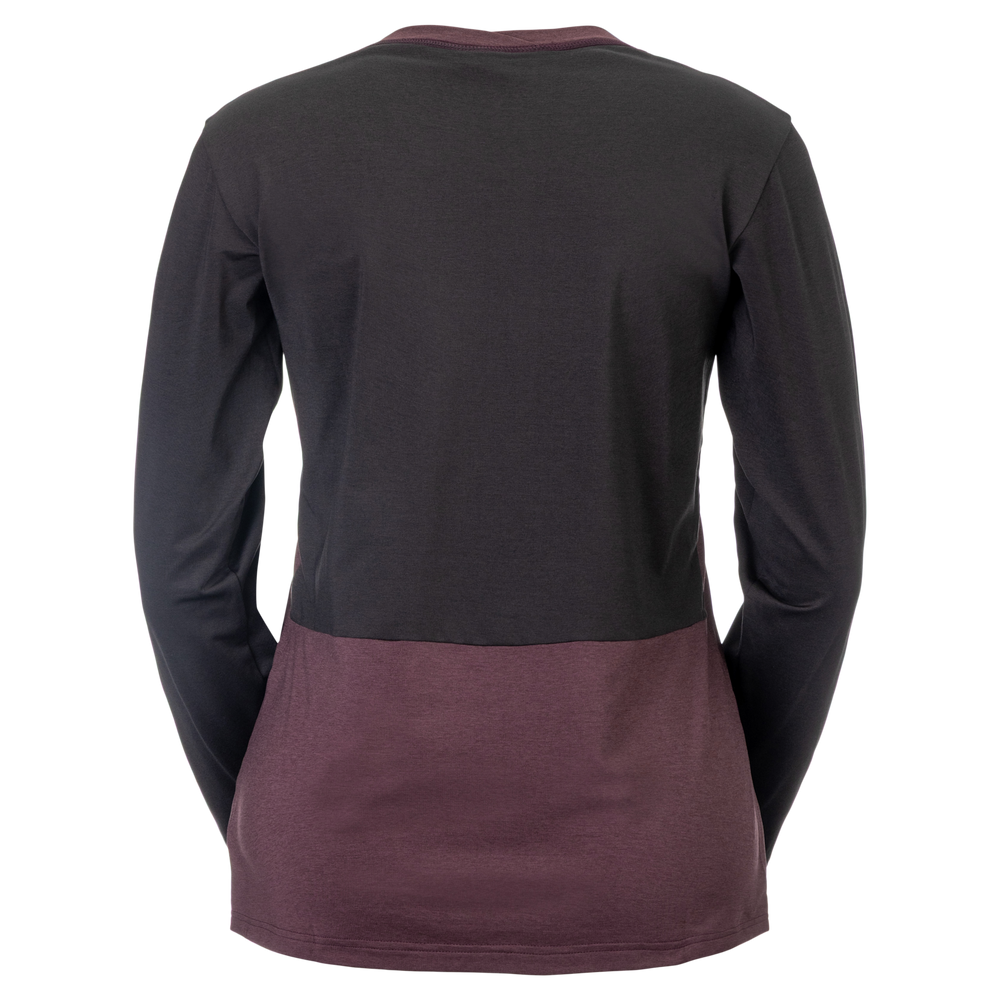 SCOTT Vertic Pro Mid Long-sleeve Women's Tee in Cocoa Red/Black, view 2