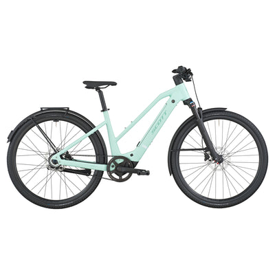 2026 Scott Passage 10 Belt Slope Electric Hybrid Bike In Mint Green
