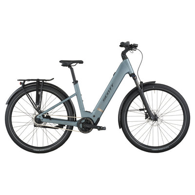 2026 Scott Sub Tour 40 Wave Electric Hybrid Bike In Hematite Blue