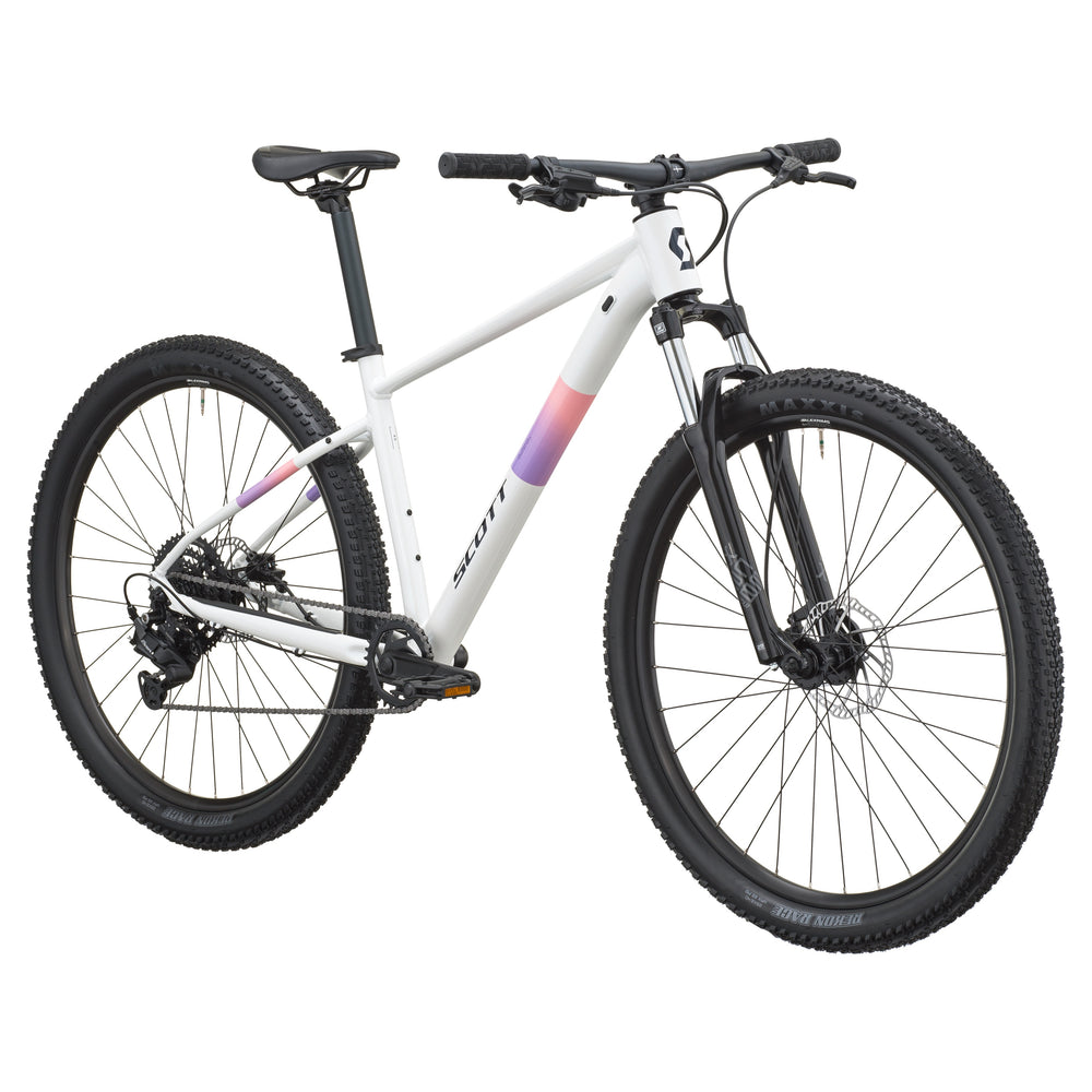 SCOTT Contrail 40 Hardtail Mountain Bike in White/Pink, detail view