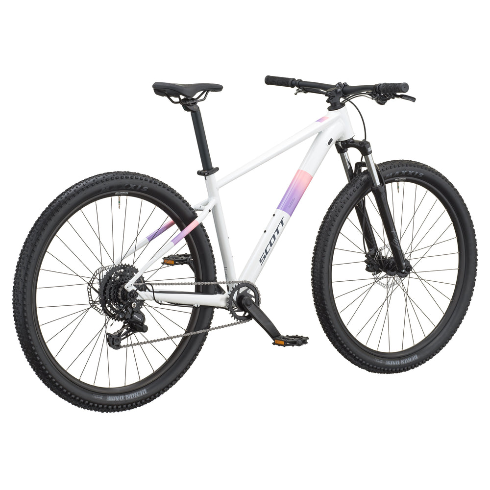 SCOTT Contrail 40 Hardtail Mountain Bike in White/Pink, detail view