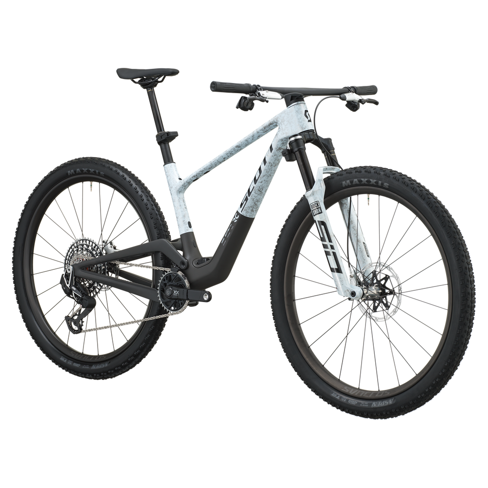 SCOTT Spark RC World Cup Evo in Rush White/Carbon Black, side view