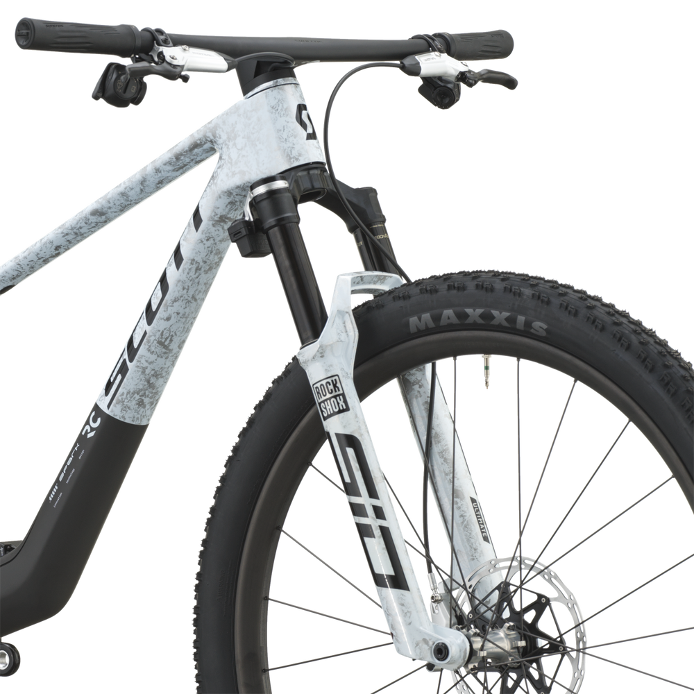 SCOTT Spark RC World Cup Evo in Rush White/Carbon Black, detail view