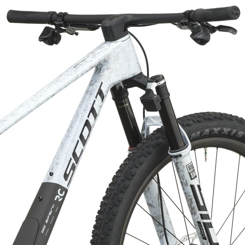 SCOTT Spark RC World Cup Evo in Rush White/Carbon Black, detail view