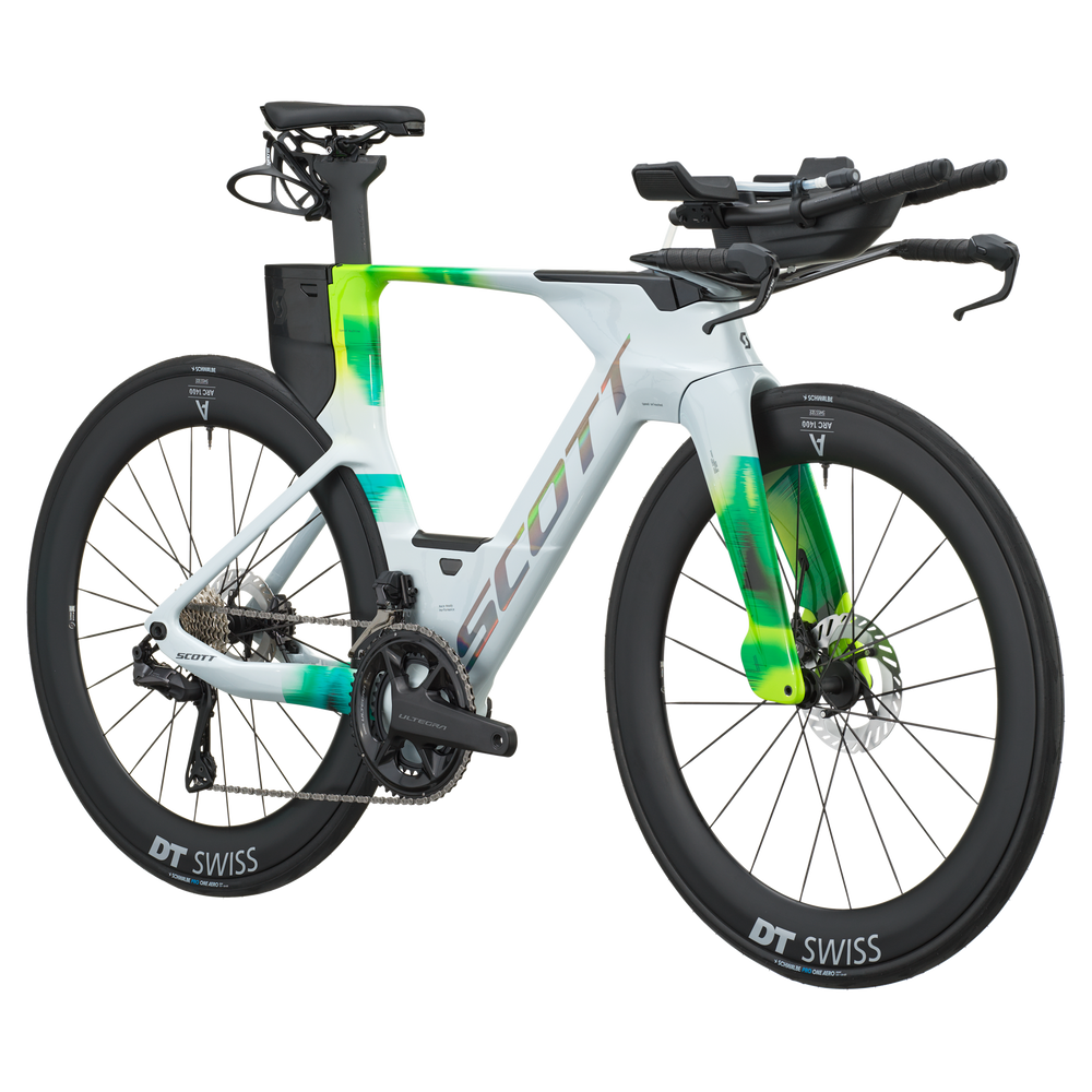 SCOTT Plasma RC Pro in Cumulus White/Viper Green, side view