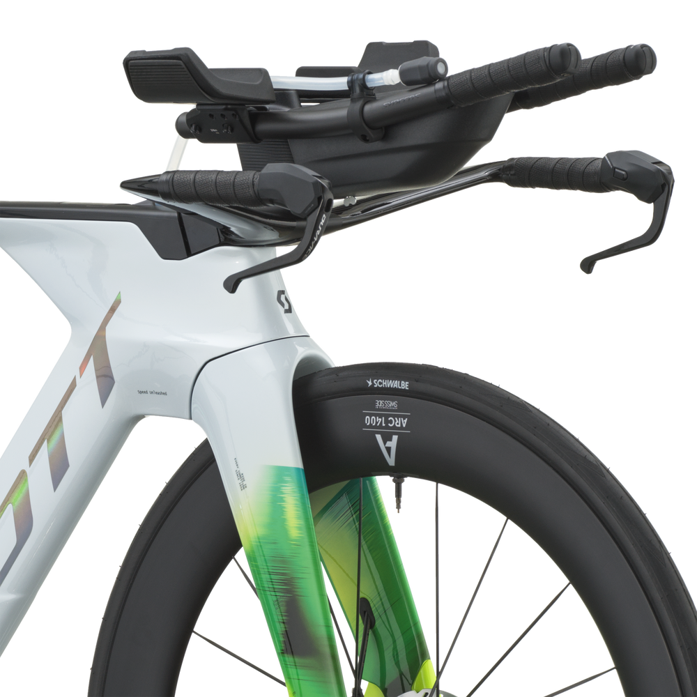 SCOTT Plasma RC Pro in Cumulus White/Viper Green, detail view