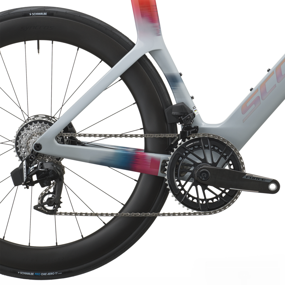 SCOTT Foil RC TRI in Narwal Grey/Gloaming Orange, detail view