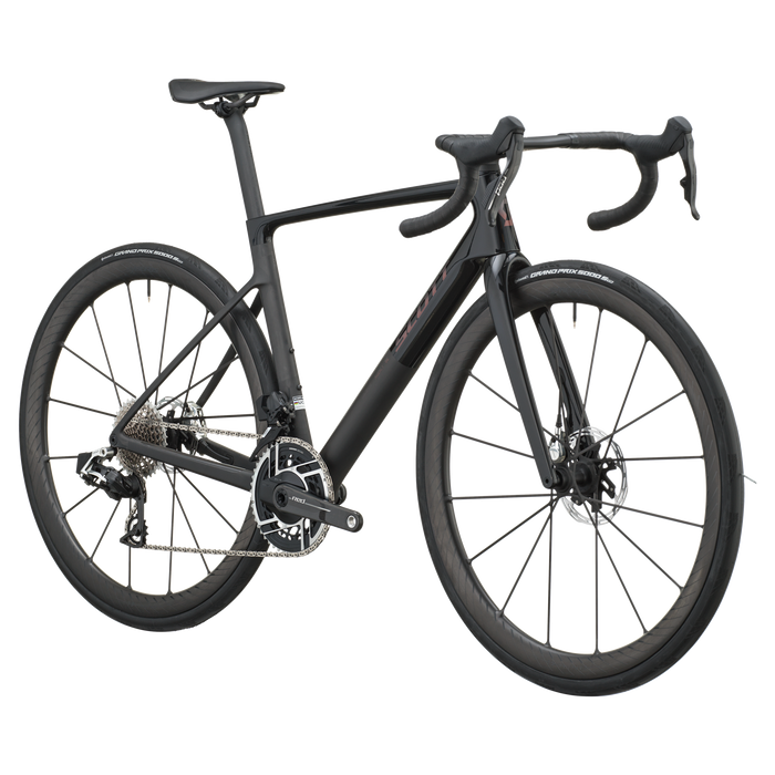 SCOTT Addict RC Ultimate in Piano Black/Carbon Black, side view