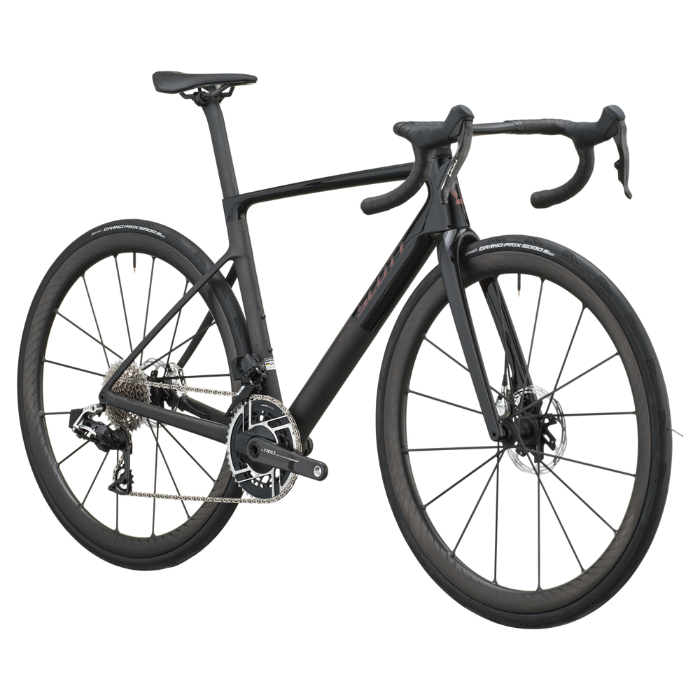 SCOTT Addict RC Ultimate in Piano Black/Carbon Black, side view