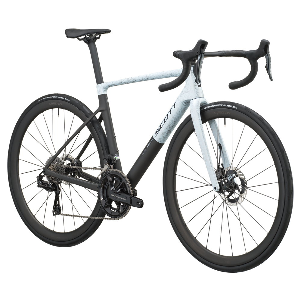 SCOTT Addict RC Pro in Rush White/Carbon Black, side view