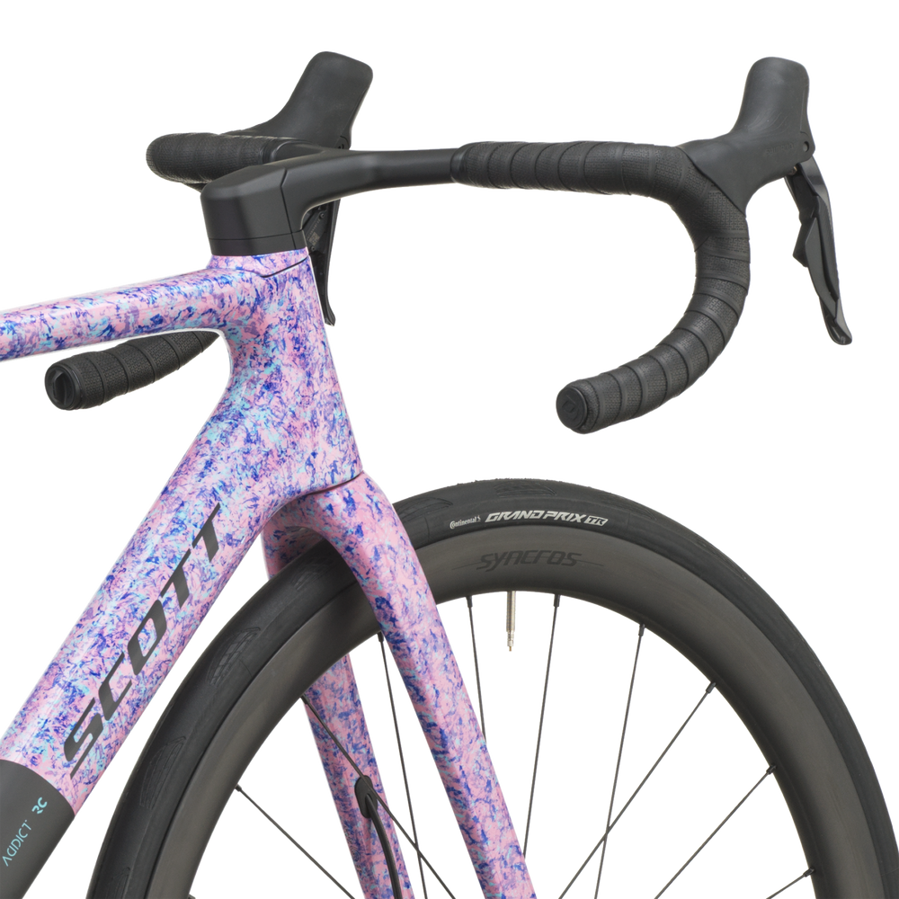 SCOTT Addict RC 10 in Flourish Blue/Carbon Black, detail view