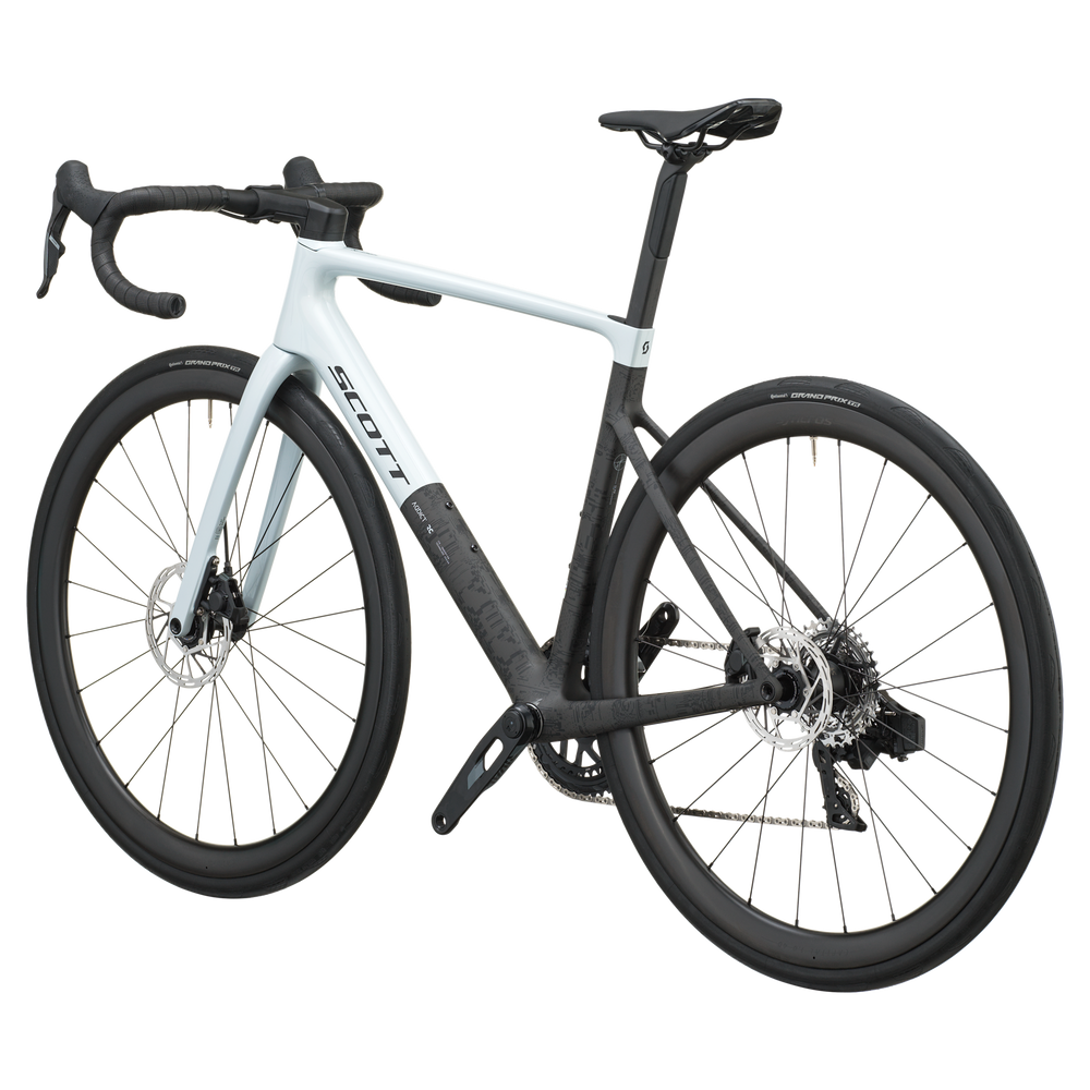 SCOTT Addict RC 25 in Cumulus White/Carbon Black, detail view