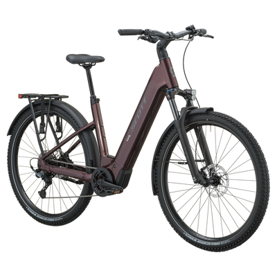 SCOTT Axis 10 Wave in Aubergine Red, side view