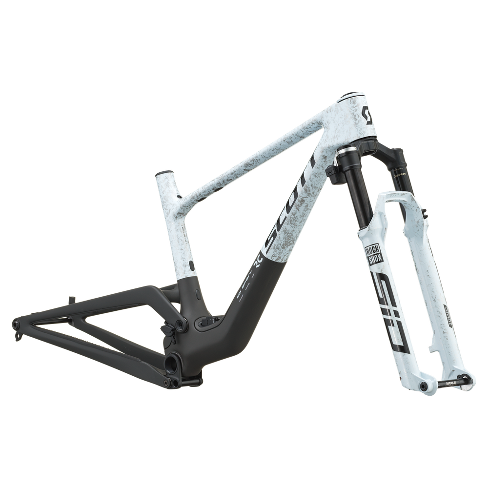 SCOTT Spark RC World Cup EVO in Rush White/Carbon Black, side view