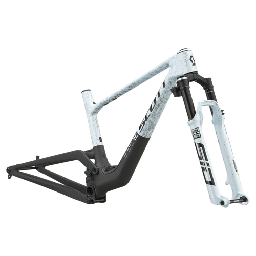 SCOTT Spark RC World Cup EVO in Rush White/Carbon Black, side view