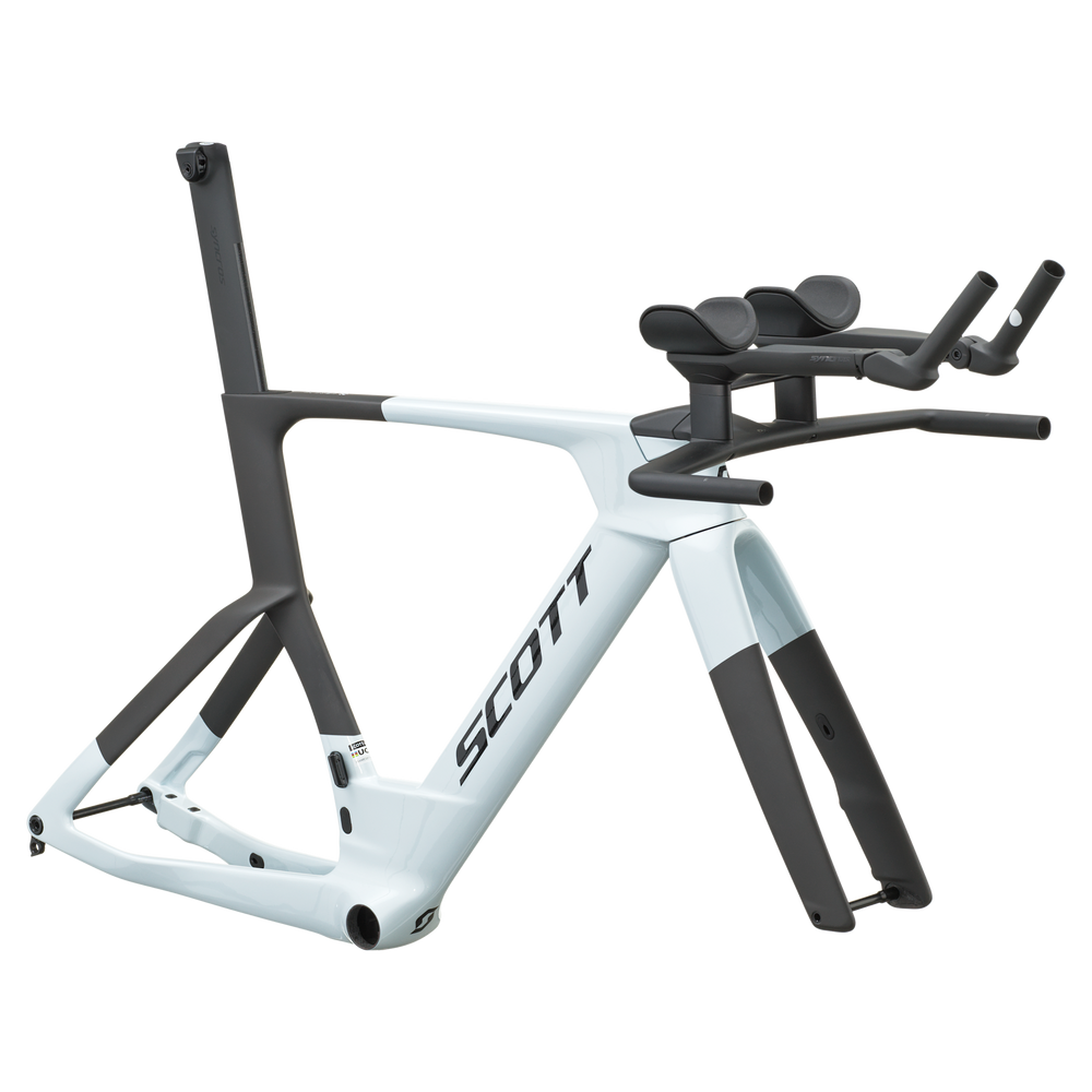 SCOTT Plasma RC TT in Cumulus White/Carbon Black, side view