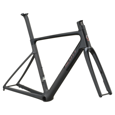 SCOTT Addict RC Ultimate in Piano Black/Carbon Black, side view