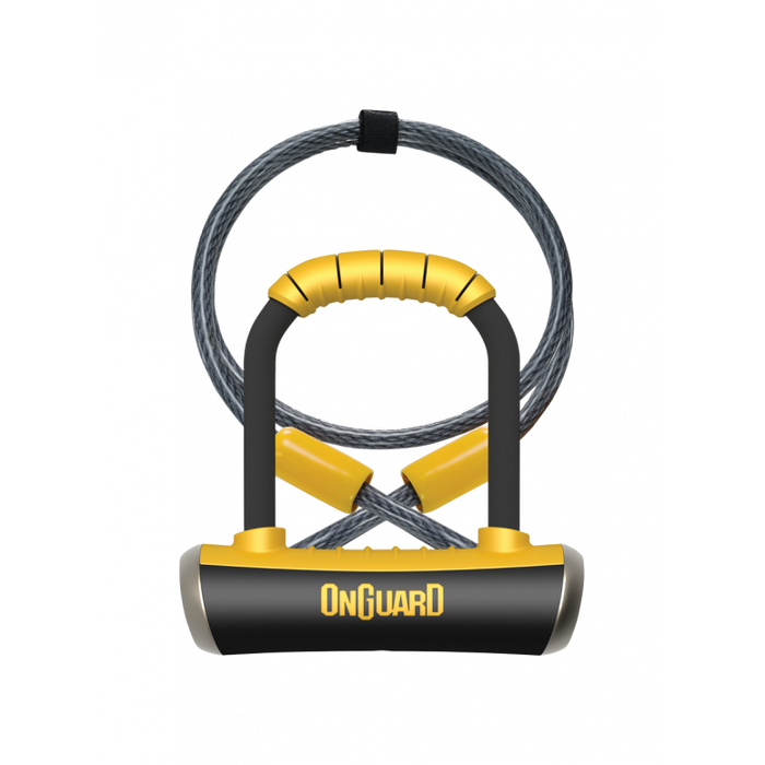 OnGuard Pitbull Mini DT Bike Lock in Black and Yellow