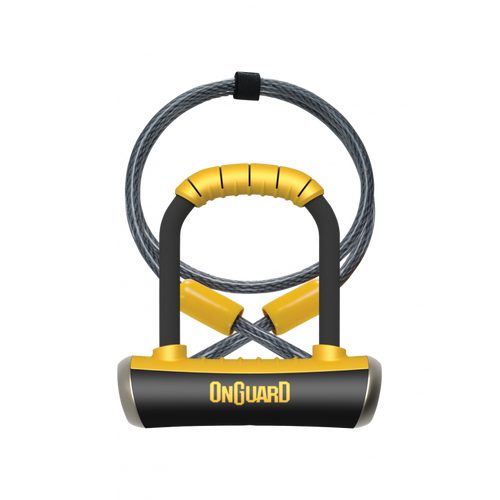 OnGuard Pitbull Mini DT Bike Lock in Black and Yellow