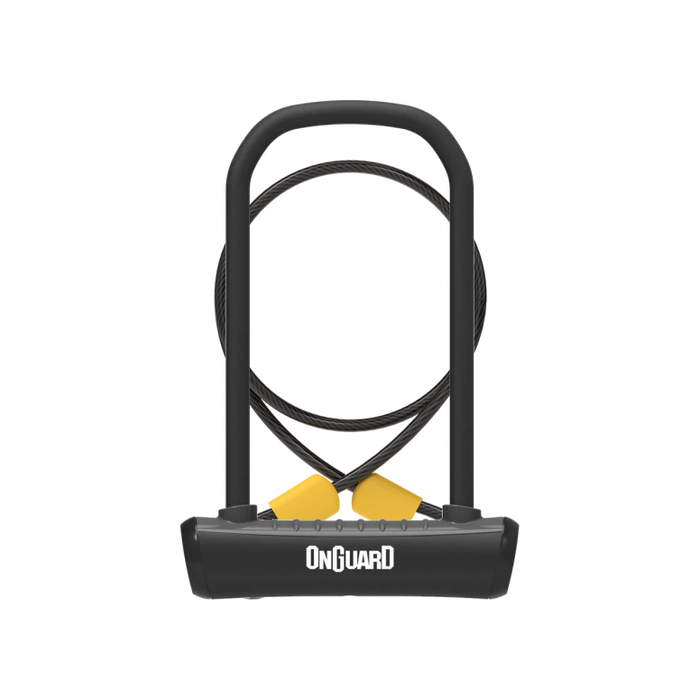 OnGuard Neon U-Lock + Cable in Black