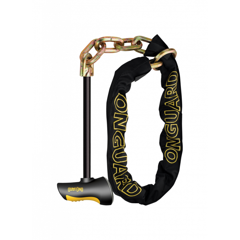 OnGuard Beast Loop and T Chain Lock in Black/Yellow