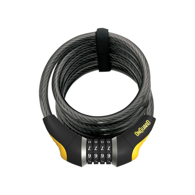 OnGuard Doberman Combo Cable Lock 12mm in Black/Yellow