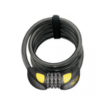 OnGuard Doberman Combo Cable Lock LED in Black/Yellow