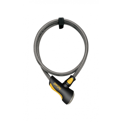 OnGuard Akita 12mm Cable Lock 185 in Black/Yellow