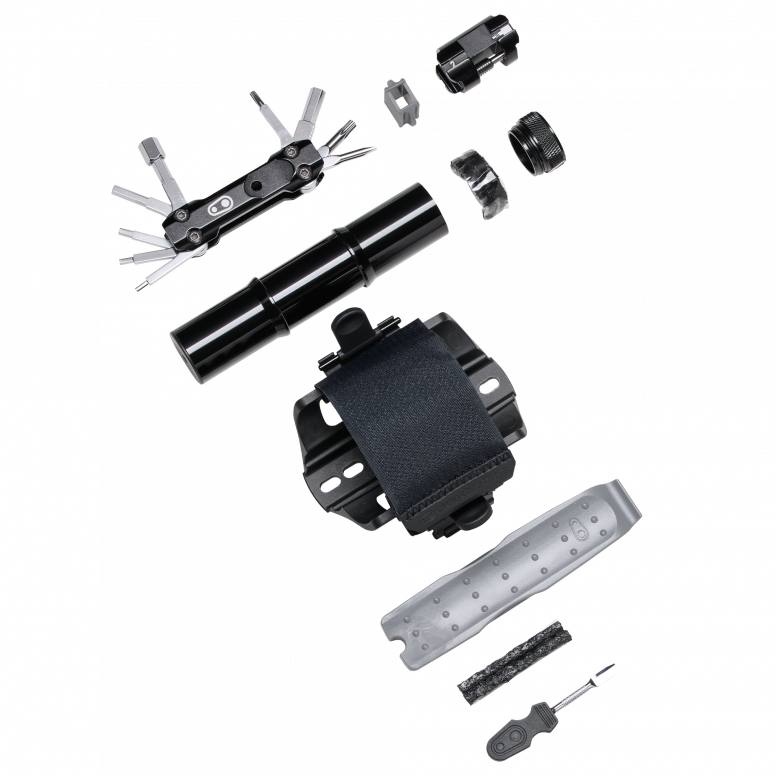 Crankbrothers TS18 SOS Tube Stash Tool Kit in Black/Silver