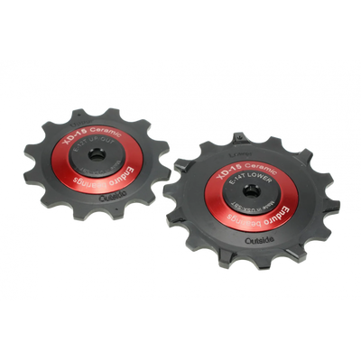 Enduro Bearings Jockey Wheels - XD15 - SRAM Eagle AXS 12sp in Red