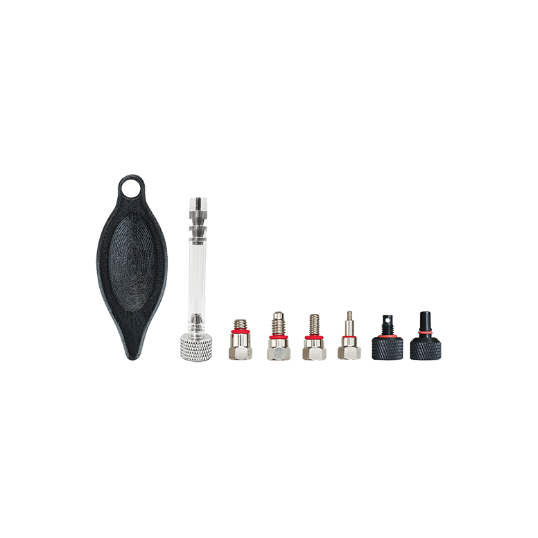 Jagwire Pro Bleed Kit Replacement Fitting Kit - Mineral in Clear
