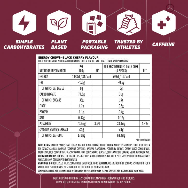 Clif Blok Energy Chews Black Cherry