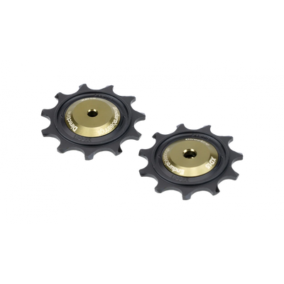 Enduro Bearings XD15 Direct Line Pulley Wheels for Shimano Dura Ace 12sp in Black/Green