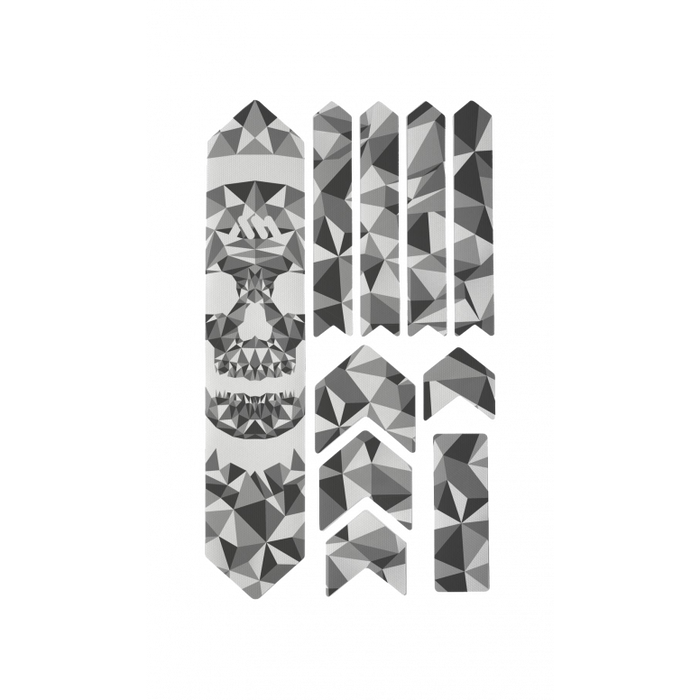All Mountain Style Frame Guard Extra - Fractal Skull in Black