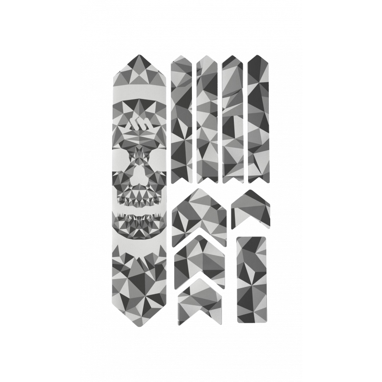 All Mountain Style Frame Guard Extra - Fractal Skull in Black