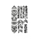 All Mountain Style Frame Guard Extra - Fractal Skull in Black