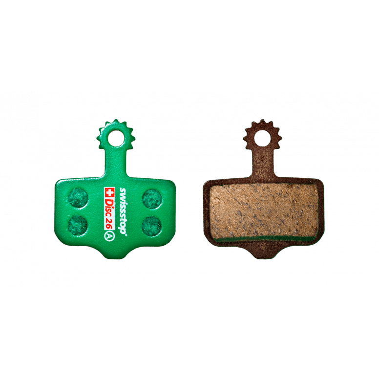 SwissStop Disc 26 Pads - SRAM AXS G3, Avid MTB in Green